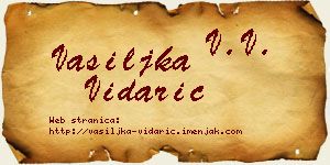 Vasiljka Vidarić vizit kartica